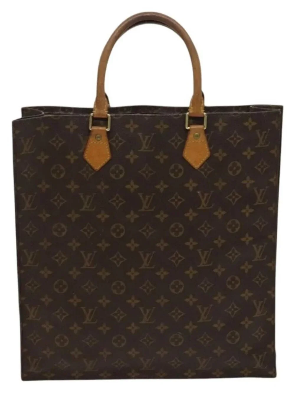 LOUIS VUITTON Monogram Sac Plat Hand Bag M51140 LV Auth 119040